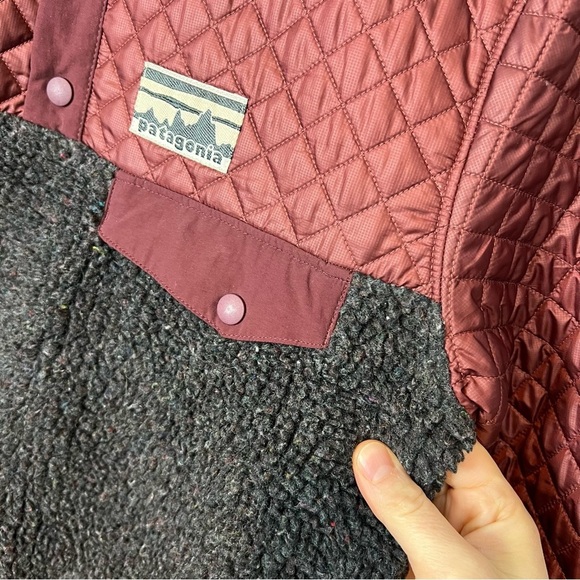 Patagonia Rare burgundy grey Mixed snap t pullover XS - Picture 8 of 9
